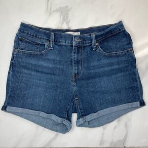 VINTAGE Levi's Denim Coastal Cowgirl Y2K MID LENGTH Denim Shorts